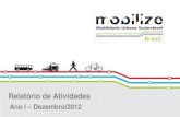 Relatório de Atividades - Mobilize€¦ · aberta para a diversidade de opiniões e como espaço de aprofundamento do debate sobre mobilidade urbana sustentável. Foram publicados