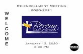 Re-enrollment Meeting 2020-2021 W E L C O M · •New Student Test/Application Fee $100 per student •Admissions Testing for ESE $125 per student •K5-6th Activity Fee ($150 due