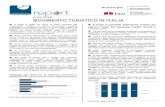 Anno 2016 MOVIMENTO TURISTICO IN ITALIA Nel 2016 si stima che le vacanze rappresentino circa l’86% dei viaggi effettuati dai residenti negli eserciti ricettivi italiani (92,6% delle
