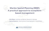 Marine Spatial Planning (MSP): A practical approach to ...€¦ · Marine Spatial Planning (MSP): A practical approach to ecosystem‐ based management ‐ Erik Olsen, Institute of