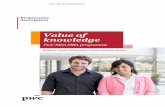 Value of knowledge - PwC MBA Fall 2019...¢  Value of knowledge. PwC Mini MBA programme. 2 PwCMiniMBAprogramme