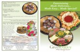 Cookie & Brownie Tray Entertaining Made Delicious Variety ...greenvalleymarketplace.com/default/assets/File/green valley brochur… · Build your Own Specialty Tray 9 sandwiches cut