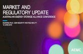 MARKET AND REGULATORY UPDATE€¦ · MARKET AND REGULATORY UPDATE . AUSTRALIAN ENERGY STORAGE ALLIANCE CONFERENCE . SUZANNE FALVI, EGM SECURITY AND RELIABILITY . 12 JUNE 2019 . Overview