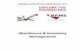 Warehouse & Inventory Management - RFMS€¦ · Warehouse & Inventory Management . 2 . OUR SPONSORS . Greg Gubrud PayLEX Financial Services RFMS Credit Card Services ONTOP Systems,