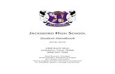 Student Handbook - Jacksboro ISD€¦ · Summer School Spring Semester Test Exemptions ACADEMIC AWARDS Master Achievement and Honor Roll Perfect Attendance Awards Outstanding Senior