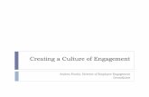 Creating a Culture of Engagement - NECCF€¦ · Creating a Culture of Engagement Andrea Forsht, Director of Employee Engagement DentaQuest. Agenda 1 Strategy 2 program elements 3