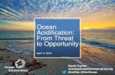 Ocean Acidification: From Threat to Opportunity€¦ · Acidification: From Threat to Opportunity April 11 2019 Sarah Cooley scooley@oceanconservancy.org @co2ley @OurOcean . Ripple