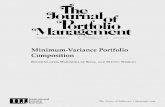 Minimum-Variance Portfolio Composition - 361 Capital€¦ · The Voices of Influence | iijournals.com Cover.qxp 10/2/08 9:23 AM Page 1 WinTer 2011 The Journal of PorTfolio ManageMenT