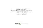 BSA Firms Best Practices Guide COVID-19 - BSA/AIA · Best Practices Guide COVID-19 03-31-2020 S uidins or t ractices during COVID -19 March 31, 2020 hi documnt is a rourc of hard