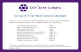 Spring 2013 Fair Trade Judaica Cataloguefairtradejudaica.org/wp-content/uploads/2013/04/FTJ-Wholesale... · Candle Sticks (South Africa) Page 19 . Tzedakah Boxes (South Africa) Page