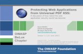 OWASP BeLux 2007-06-22 Protecting Web Applications from ...€¦ · Protecting Web Applications from Universal PDF XSS: A discussion of how weird the web application security world