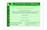 University of Nigeria Victoria Omaka_97_149… · university of nigeria, irlsukka. february 1997- ,i _- .c . principals' and 'reachers pgrception or' constraints to tde efyectlve