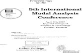 5th International - GBV · MINI! I IIIIIIIM IIIIIIIA IIIIIIIC International Modal. Analysis Conference 5th International Modal Analysis Conference April 6-9, 1987 Imperial College