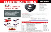 ELECTRICAL TOOLS - Test Equipment Depot...ELECTRICAL TOOLS BENEFITS • Crimps up to 750 kcmil (MCM) cable • Slim, ergonomic latching system allows tool to access tighter spaces