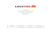 LASTFIRE FIRE TEST SPECIFICATION WATER MISCIBLE FUELS ... LASTFIRE Test Protocol_Rev A.pdf · FLOW (lpm) NETT SOLUTION FLOW (lpm) APPLICATION RATE (lpm/m2) Aspirated* 17.0 17.0 3.63