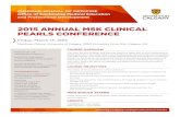 2015 ANNUAL MSK CLINICAL PEARLS CONFERENCE s/2015-MSK-Clinical... · family physicians, physiotherapists, other healthcare professionals working in sports medicine CREDITS MAINPRO-M1
