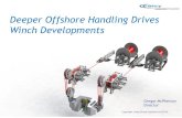 Deeper Offshore Handling Drives Winch Developments · PDF file speed drives - Breakout loads many times lift loads and very deepwater, so good synthetic rope application - Limited