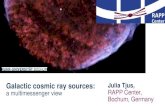 Galactic cosmic ray sources: Julia Tjus, - TeVPA 2017 · Galactic cosmic ray sources: a multimessenger view Julia Tjus, RAPP Center, Bochum, Germany. TeVCat, year