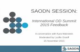 SAODN SESSION: International OD Conference 2015 Feedback · 25/11/2015  · • OD and Technology: Virtual Teams, Making Impactful Human-to-Human Connections • Data Driven Organization