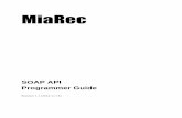 SOAP API Programmer Guide - MiaRec · communication with MiaRec web services. Additionally it allows to restrict the operations, which can be performed by particular client application.