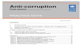 Anti Corruption Note FINAL VERSION 031704 · 2016-03-07 · Anti-corruption Final version PRACTICE NOTE February 2004 CONTENTS ... services. Moreover, it fosters an anti-democratic