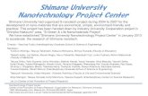 Shimane University Nanotechnology Project Centerfujita/nanotechprojectcenterhp/...Shimane University had organized S-nanotech project during 2004 to 2007 for the development of nano-materials