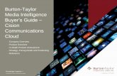 Burton-Taylor Media Intelligence - Cision Media...Burton-Taylor Media Intelligence Buyer’s Guide –Cision Communications Cloud This independent Burton-Taylor analysis is designed