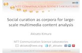 Social curation as corpora for large- scale …...Statistics Social curation as corpora for large-scale multimdia content analysis 10 “Pew Internet : Social Networking (full detail)“