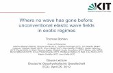 Where no wave has gone before: unconventional elastic wave ... · Gauss-Lecture Deutsche Geophysikalische Gesellschaft EGU, April 25, 2012 . 2 Outline ... 19 Send out new waves RSSR