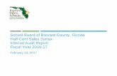 School Board of Brevard County, Florida Half-Cent Sales Surtax …capitalprojects.brevardschools.org/ICOC/Financial Reports... · 2017-03-12 · from District Management to the ICOC,