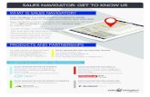 WHAT IS SALES NAVIGATOR? - PRWebww1.prweb.com/prfiles/2016/06/01/13439272/Sales... · Sales Navigator is a mobile platform designed to enable enterprise CRM users to mobilize and