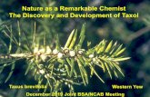 Nature as a Remarkable Chemist The Discovery and ... · 2. C O OOCCH. 2. 7 10 2 13 2' 3' Taxol. O HO O OH OH H O O NH. 2. 1 2 4 1 9 3 7 1 1 1 6 2 5 2 6 2 8 2 9 3 0 3 1 3 2 (+)-Discodermolide.