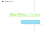 ReadingHorizons RESEARCH BASE · Reading Horizons Discovery. Three areas of phonemic awareness are addressed in Reading Horizons Elevate. The Reading Horizons method provides explicit