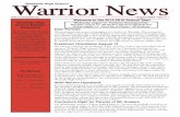 Warrior News Westside High School · WHS Warrior Handbook Every student and parent is strongly encouraged to read all of the information in the Warrior Handbook that is enclosed in