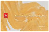 Business Review for January-September 2018 · 26.10.2018  · Business Review for January-September 2018 Elisa Markula, CEO October 26, 2018. 2 Disclaimer In this presentation, all