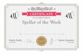 Speller of the Week - EdShedCreated Date 4/30/2018 1:58:41 PM