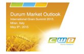 Durum Market Outlook - Black Sea Grain” Conferencebso.blackseagrainconference.com/igs/en/present/present1... · 2015-05-14 · Durum Market Outlook International Grain Summit 2015