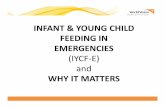 INFANT YOUNG CHILD FEEDING IN EMERGENCIES IYCF-E Presentation Oct 2… · • Define optimal infant and young child feeding ... Nepal Earthquake 2015 Philippines Typhoon Haiyan, 2013