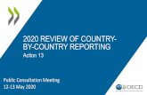2020 REVIEW OF COUNTRY- BY-COUNTRY REPORTING · 2020-05-14 · GRI 207: Tax 2019 22 Summary of contents Management approach disclosures Disclosure 207 -1 Approach to tax Disclosure