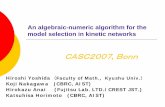 An algebraic-numeric algorithm for the model selection in ......{Cobelli, C., Foster, D. and Toolo, G.: Tracer Kinetics in Biomedical research: From data to model, Kluwer Academic/Plenum
