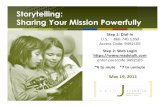 Storytelling: Sharing Your Mission Powerfully · May 19, 2011 Storytelling: Sharing Your Mission Powerfully Step 1: Dial-In U.S.: 866.740.1260 Access Code: 9492105 Step 2: Web Login