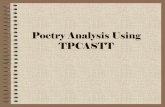 Poetry Analysis Using TPCASTT · Getting Started… •This is a process to help you organize your analysis of poetry. •We have already learned the poetic devices and terms, now