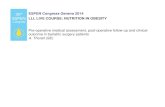 ESPEN Congress Geneva 2014 LLL LIVE COURSE: NUTRITION IN ... Nutrition in obesity ¢â‚¬¢ Pre-operative