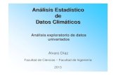 Análisis Estadístico de Datos Climáticosmeteo.fisica.edu.uy/Materias/Analisis_Estadistico... · • Técnicas gráficas de resumen Análisis exploratorio de datos univariados (Wilks,