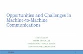 Opportunities and Challenges in Machine-to-Machine ...5/6/2018 2 5 Cellular M2M Communications –Vertical Segmentation 7 Cellular M2M Communications –Key Drivers Summary 2 U.S.