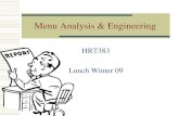 Menu Analysis & Engineering - Altervistaapimontanari.altervista.org/files/MenuAnalysis-Engineering383LW09Lunch.pdfMenu Analysis & Engineering HRT383 . Lunch Winter 09 . 12/16/2014