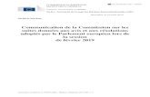 Communication de la Commission sur les suites données aux ...€¦ · Dominique RIQUET – A8-0015/2019 Interopérabilité des systèmes de télépéage Massimiliano SALINI – A8-0199/2018