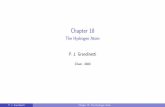 Chapter 18 - The Hydrogen Atom - Grandinetti · 2020-04-02 · Chapter 18 The Hydrogen Atom P. J. Grandinetti Chem. 4300 P. J. Grandinetti Chapter 18: The Hydrogen Atom. The Hydrogen