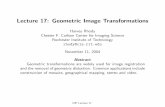 Lecture 17: Geometric Image Transformations · Lecture 17: Geometric Image Transformations Harvey Rhody Chester F. Carlson Center for Imaging Science Rochester Institute of Technology