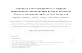 Solvation Thermodynamics of Organic Molecules by the ... · Solvation Thermodynamics of Organic Molecules by the Molecular Integral Equation Theory: Approaching Chemical Accuracy